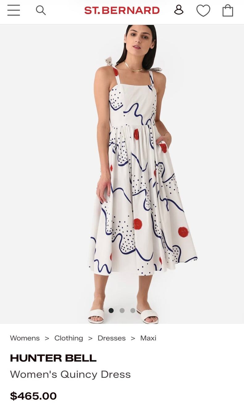 HUNTER BELL Women's Quincy Dress Size 10 Altered